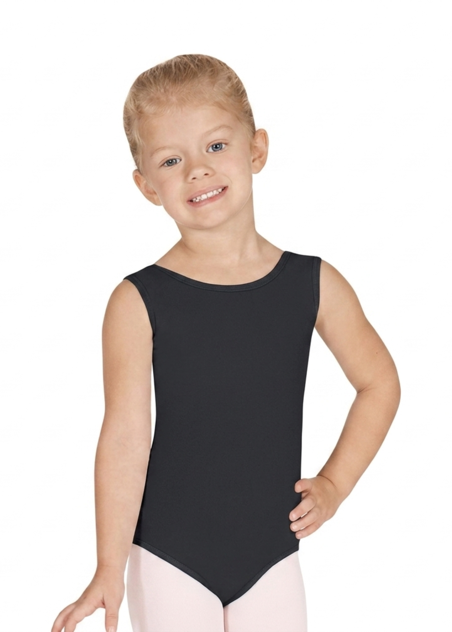 Basic Tank Leotard Black front view