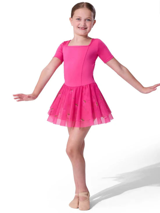 Berry Cute Dress Bright Pink front view