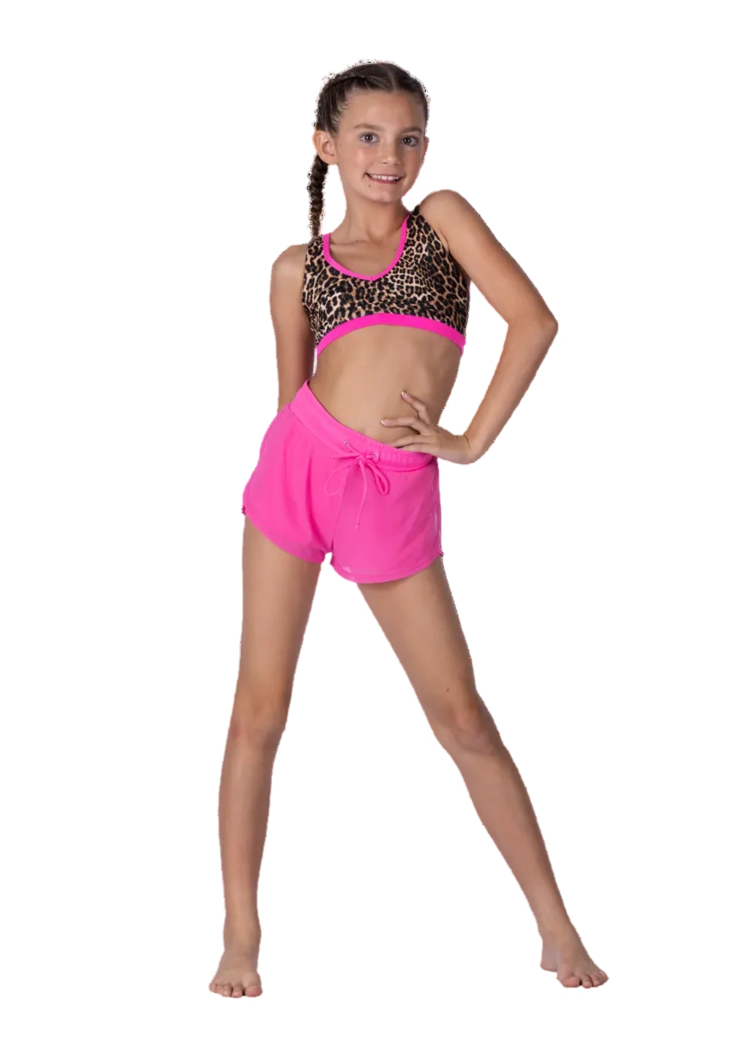Breezy Flow Short Hot Pink front view