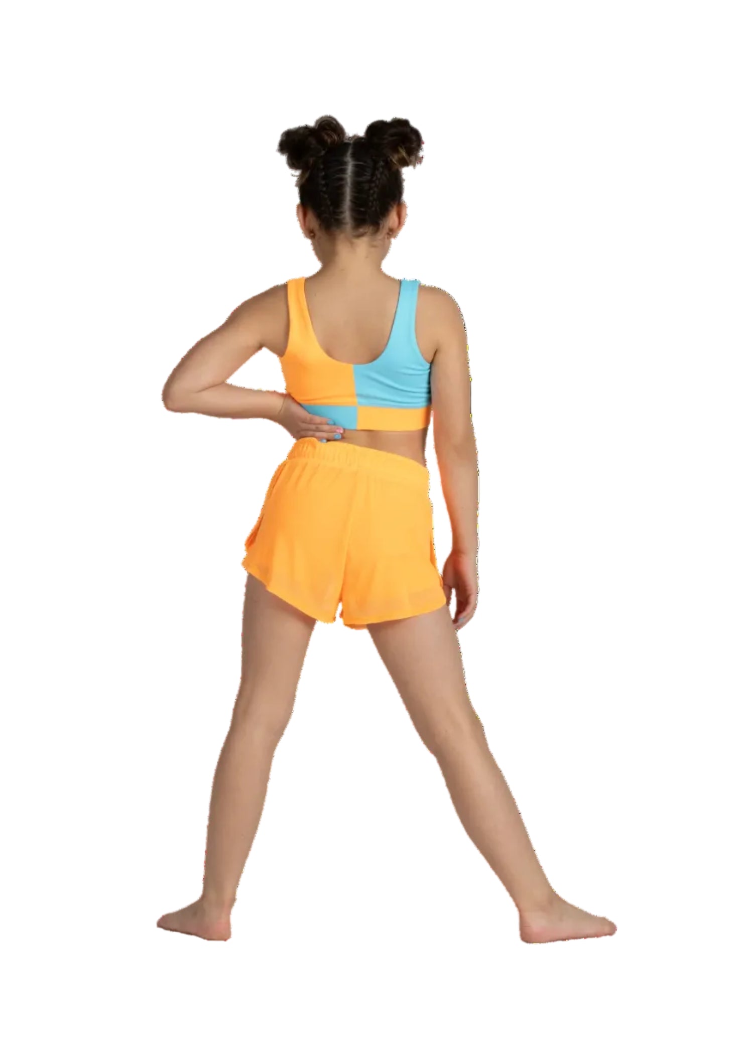Breezy Flow Short Orange Pop back view