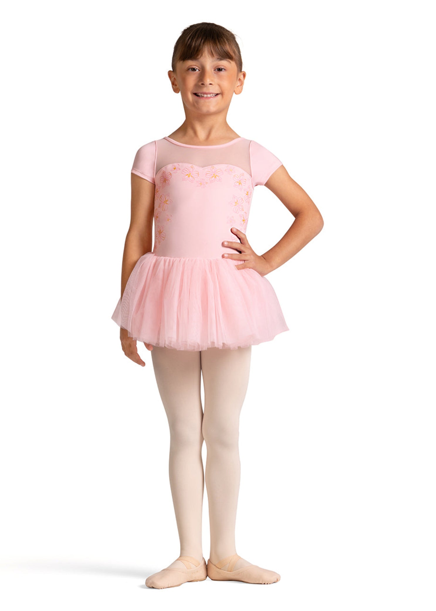 Sharon Cap Sleeve Tutu Dress Candy Pink front view