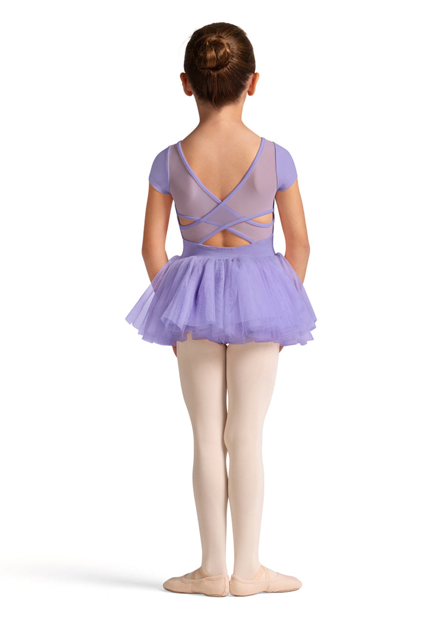 Sharon Cap Sleeve Tutu Dress Lilac back view