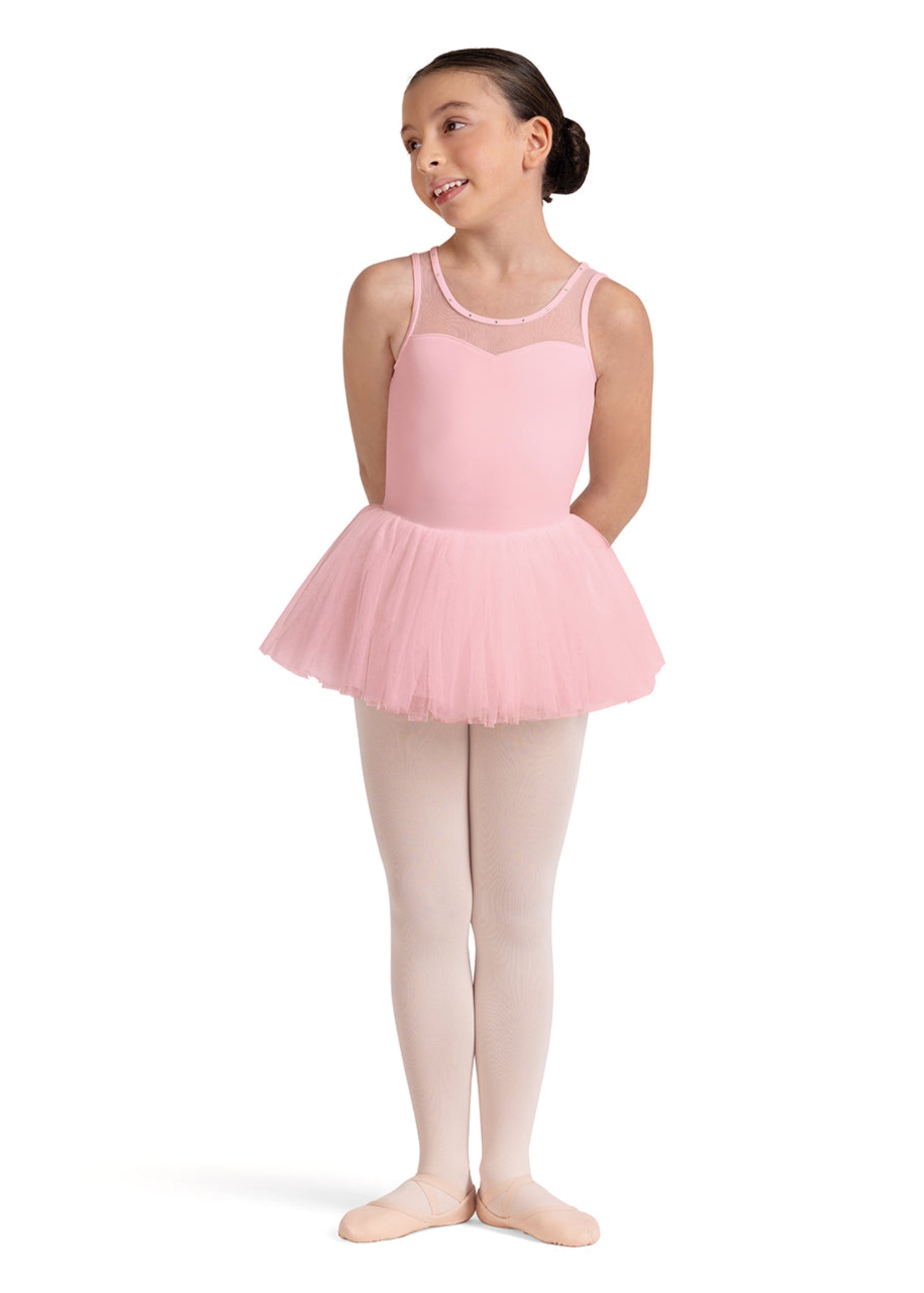 Tank Tutu Dress Leotard Pink front view