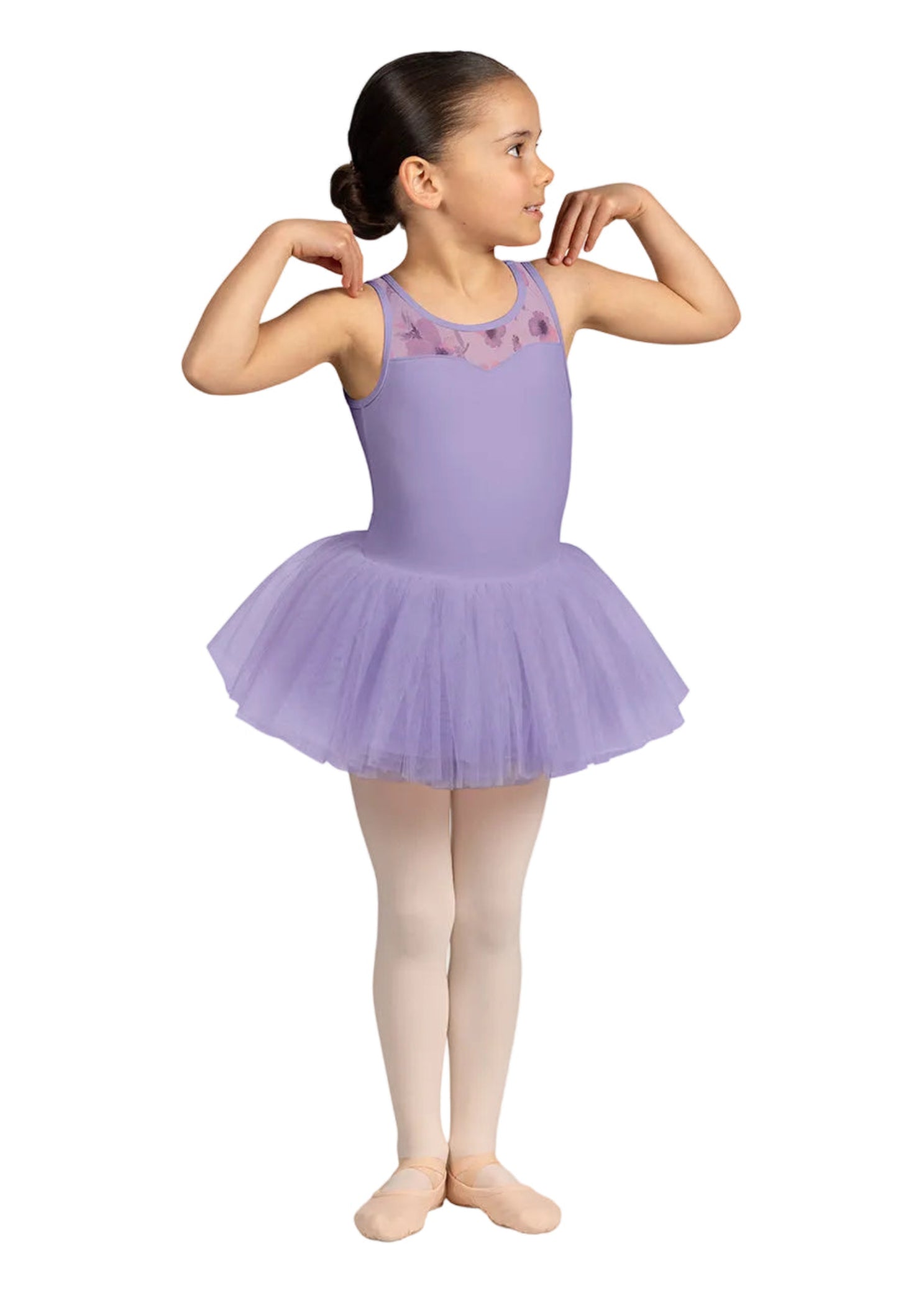Evie Tank Tutu Dress Lilac front view