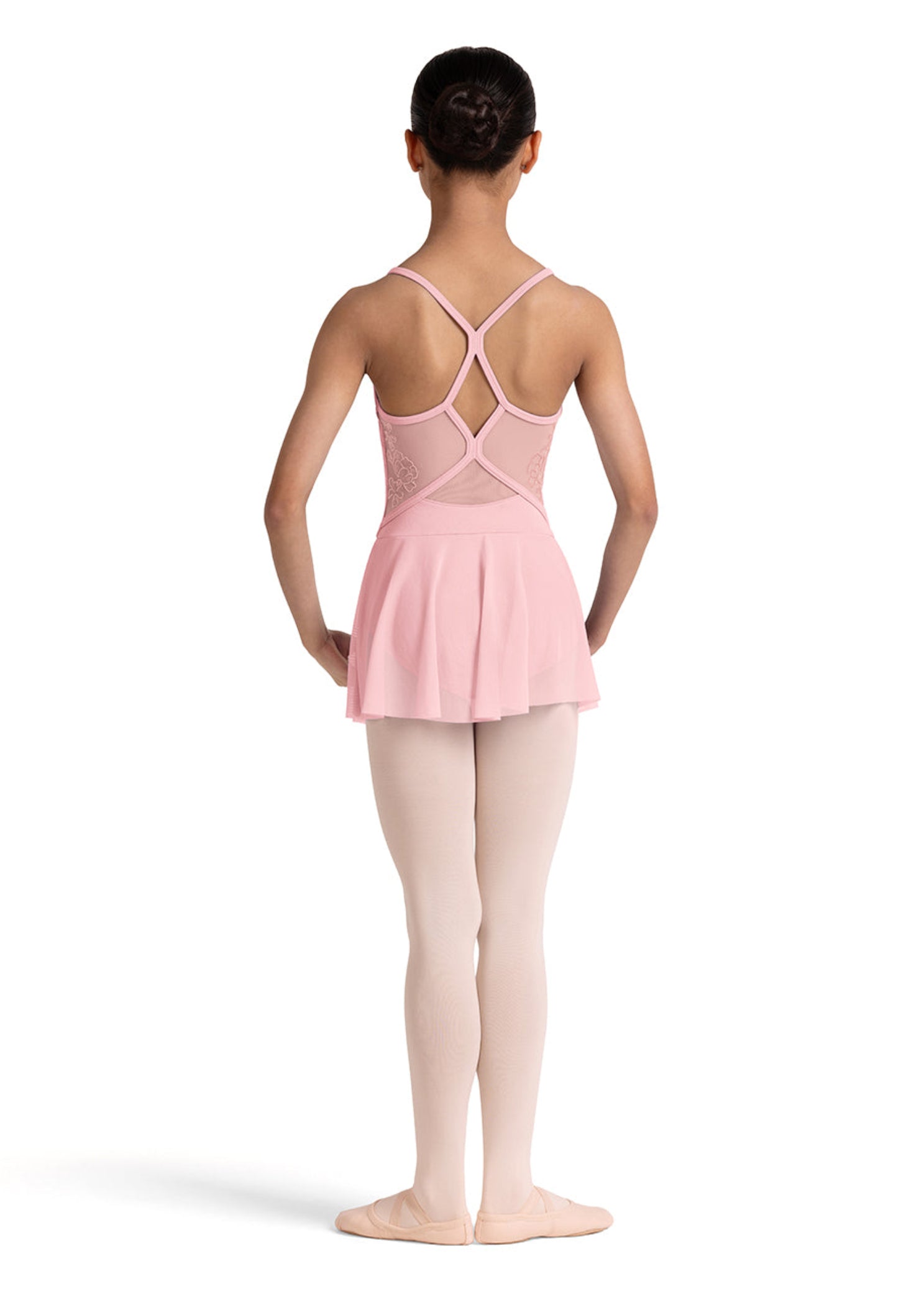 Skirted Cami Leotard Candy Pink back view
