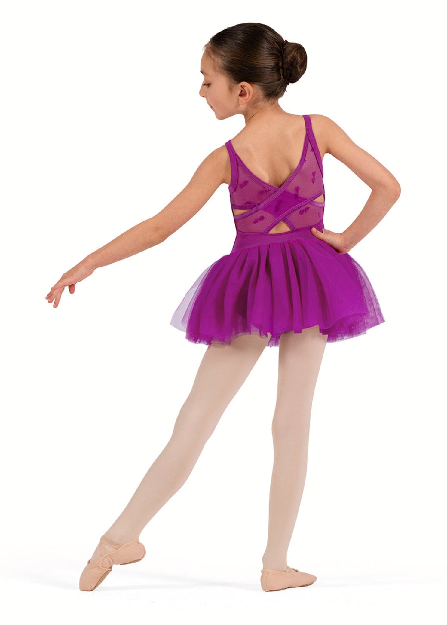 Cami Tutu Leotard Vibrant Violet back view