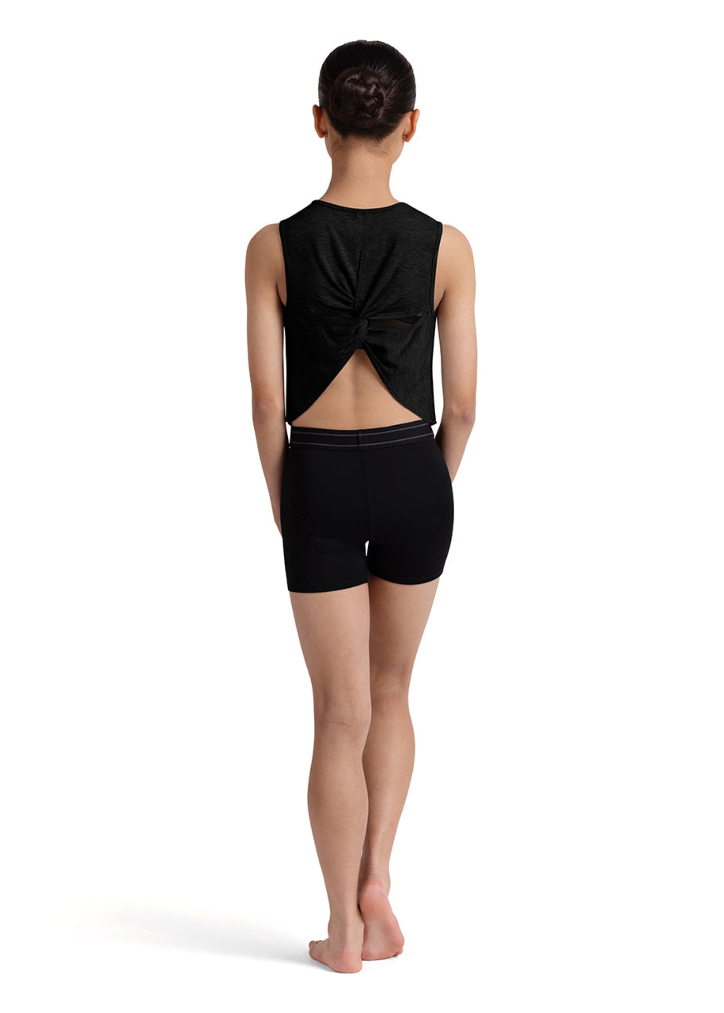 Twist Back Tee black back view