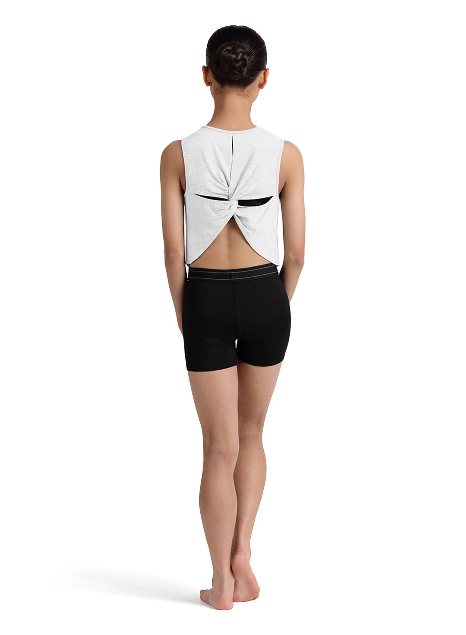 Twist Back Tee white back view