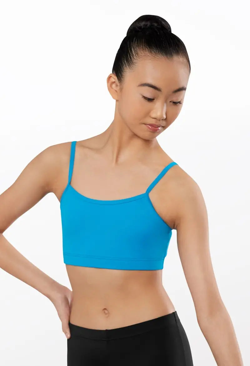 Cami Bra Top Blue front view