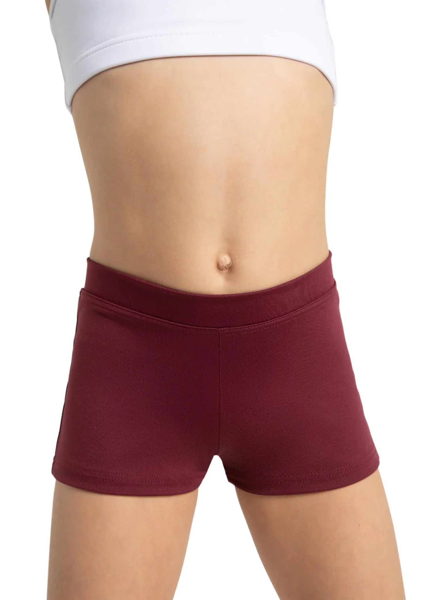 Child Boycut Short Maroon front view
