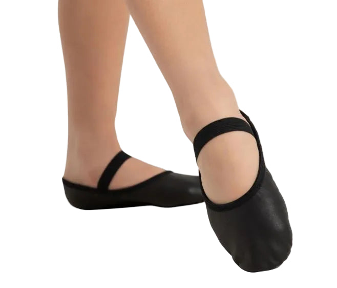 Luna Leather Ballet Shoe Black lifestyle view