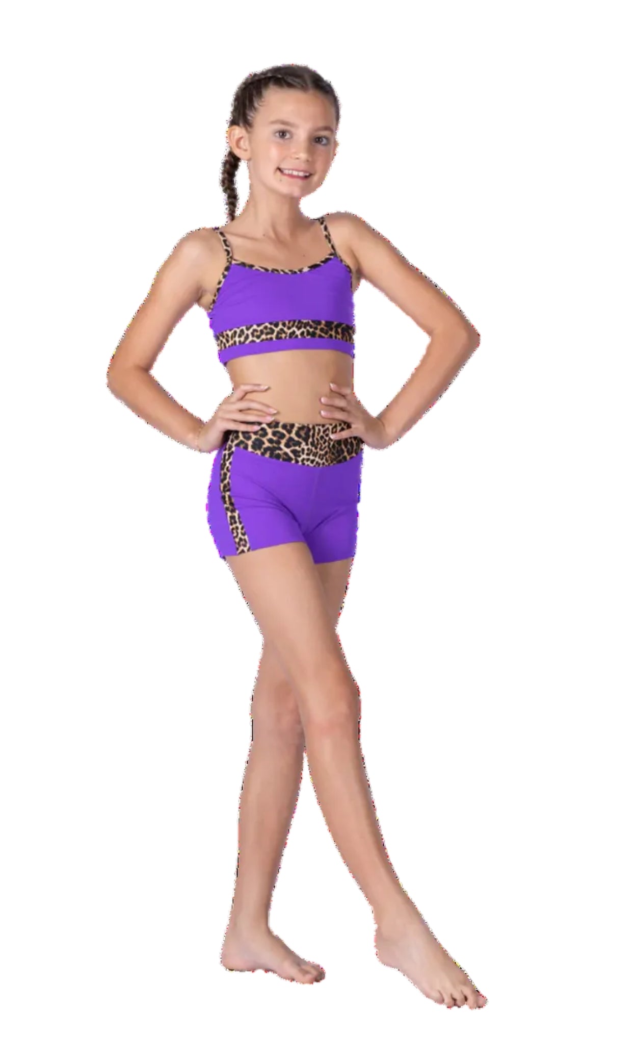 Cheetahlicious Short Purple front view