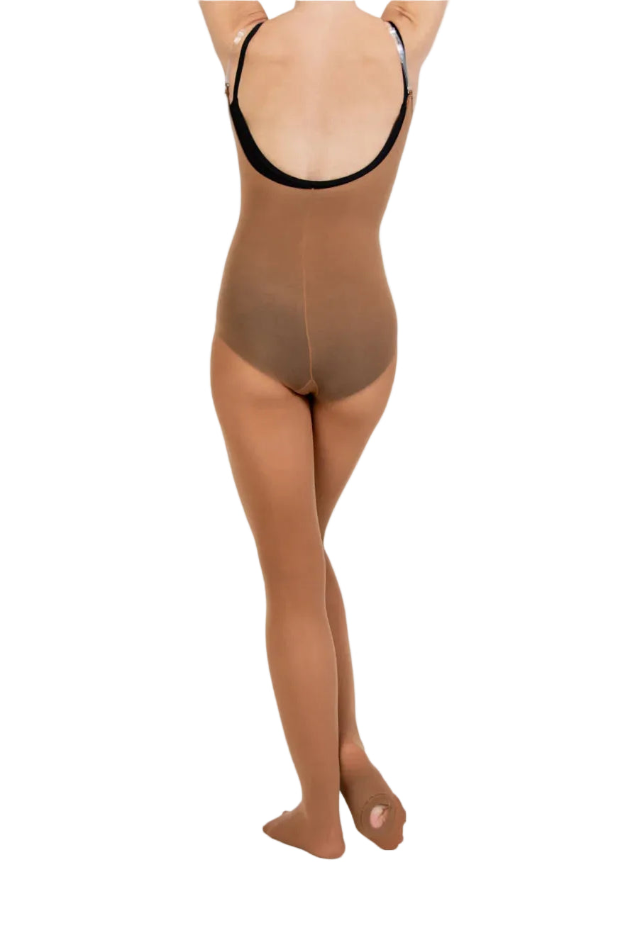 Clear Strap Body Tight Cappuccino back view