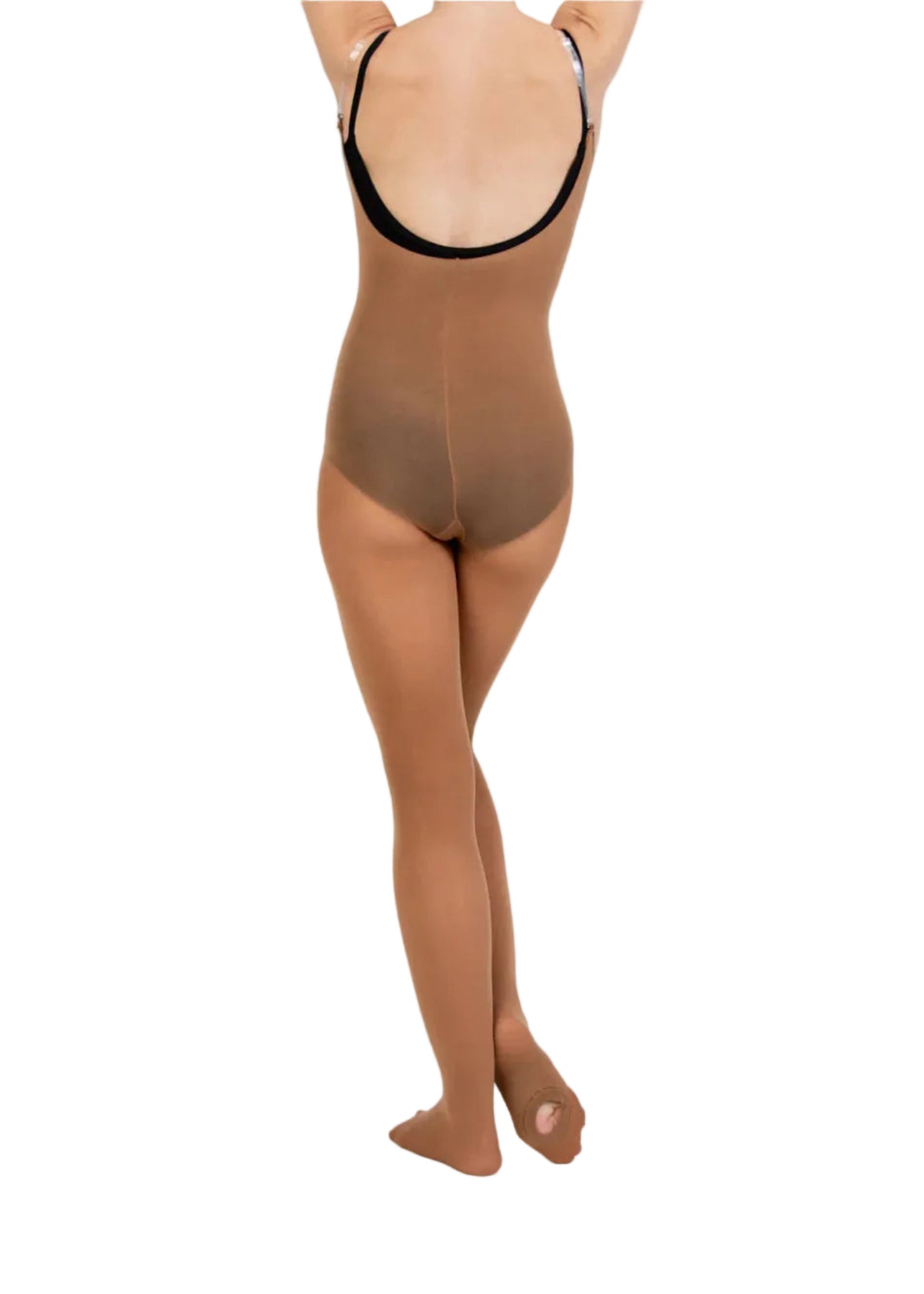 Clear Strap Body Tight Cappuccino back view