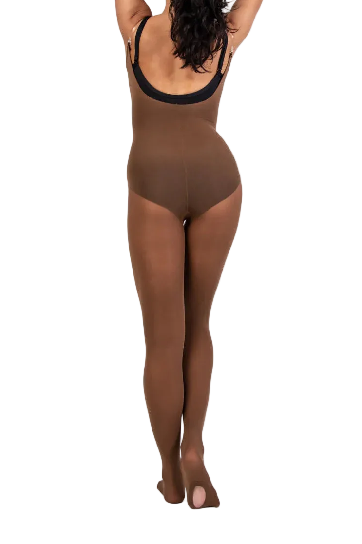 Clear Strap Body Tight Coffee back view