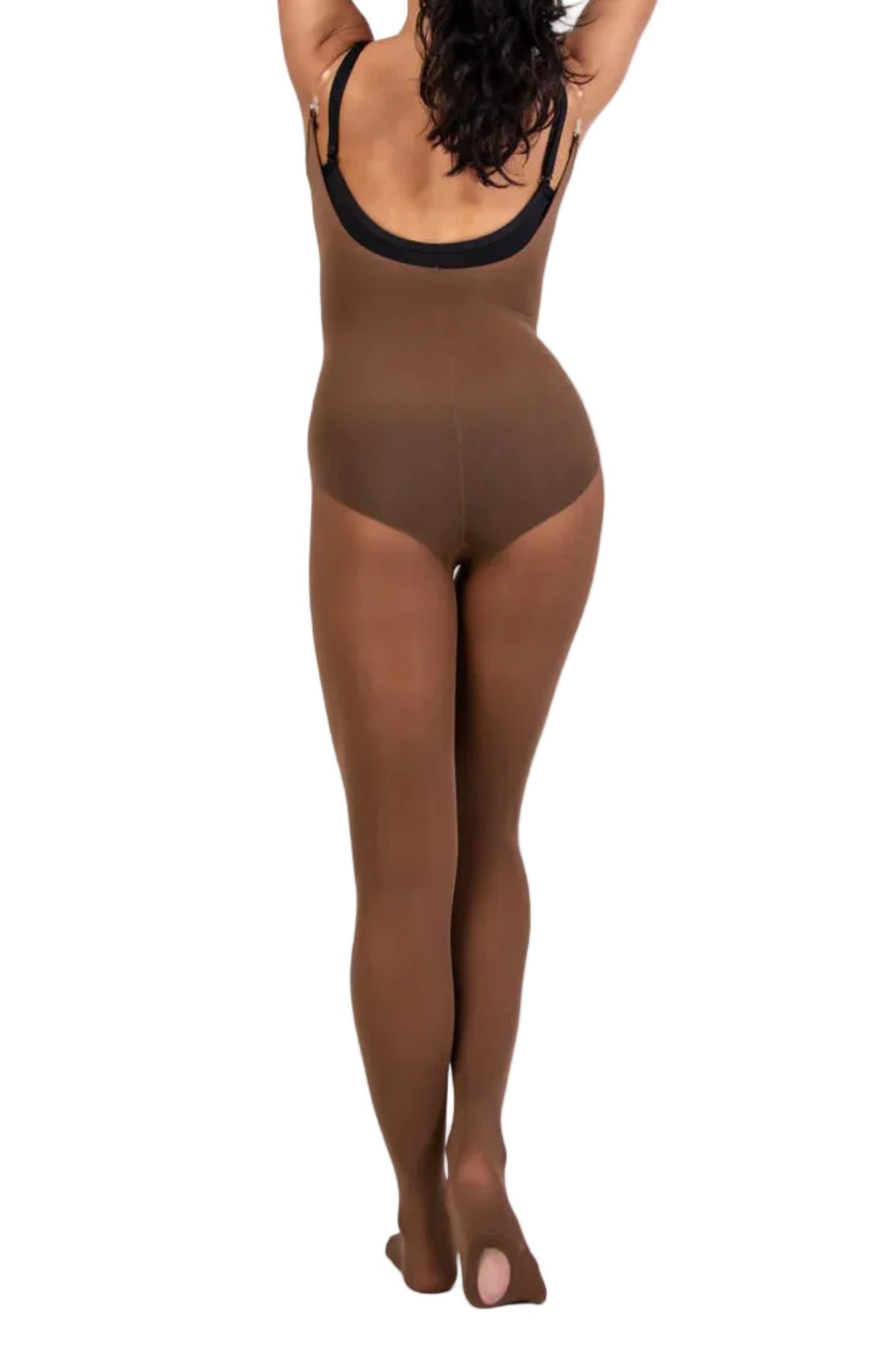 Clear Strap Body Tight Coffee back view