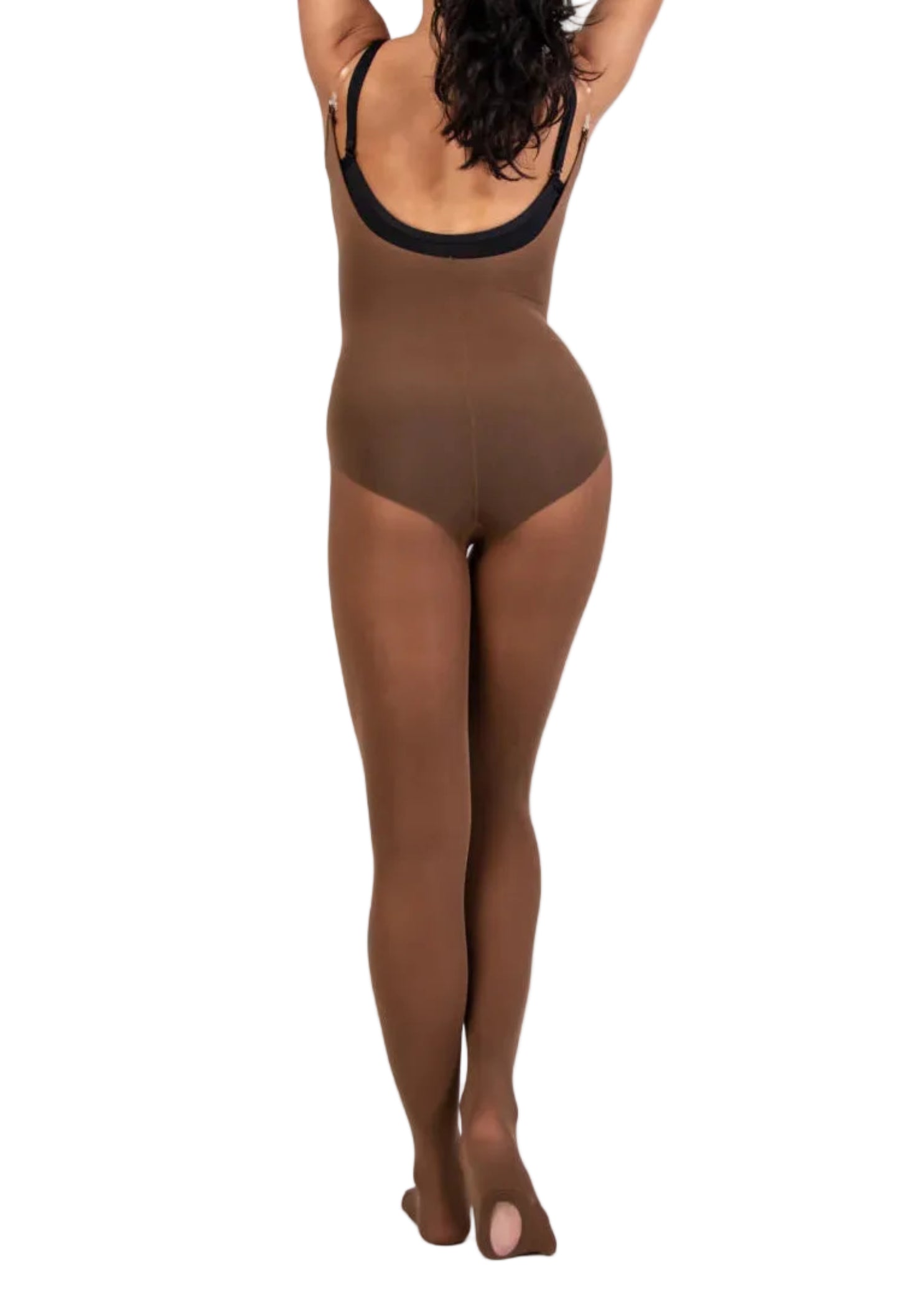 Clear Strap Body Tight Coffee back view
