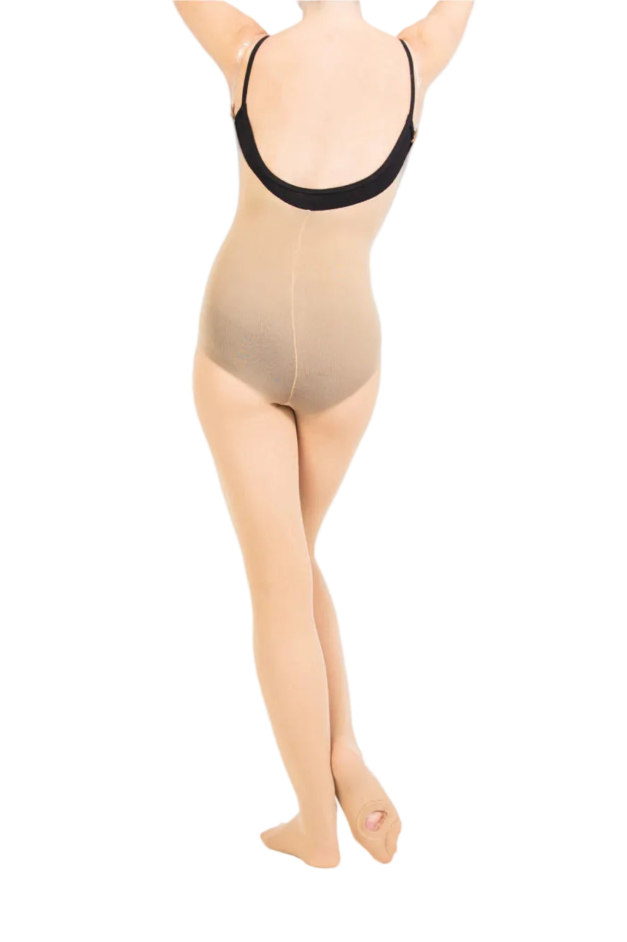 Clear Strap Body Tight Jazzy Tan back view