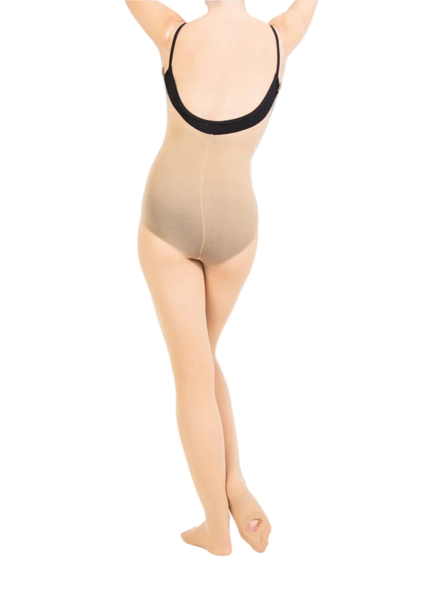 Clear Strap Body Tight Jazzy Tan back view