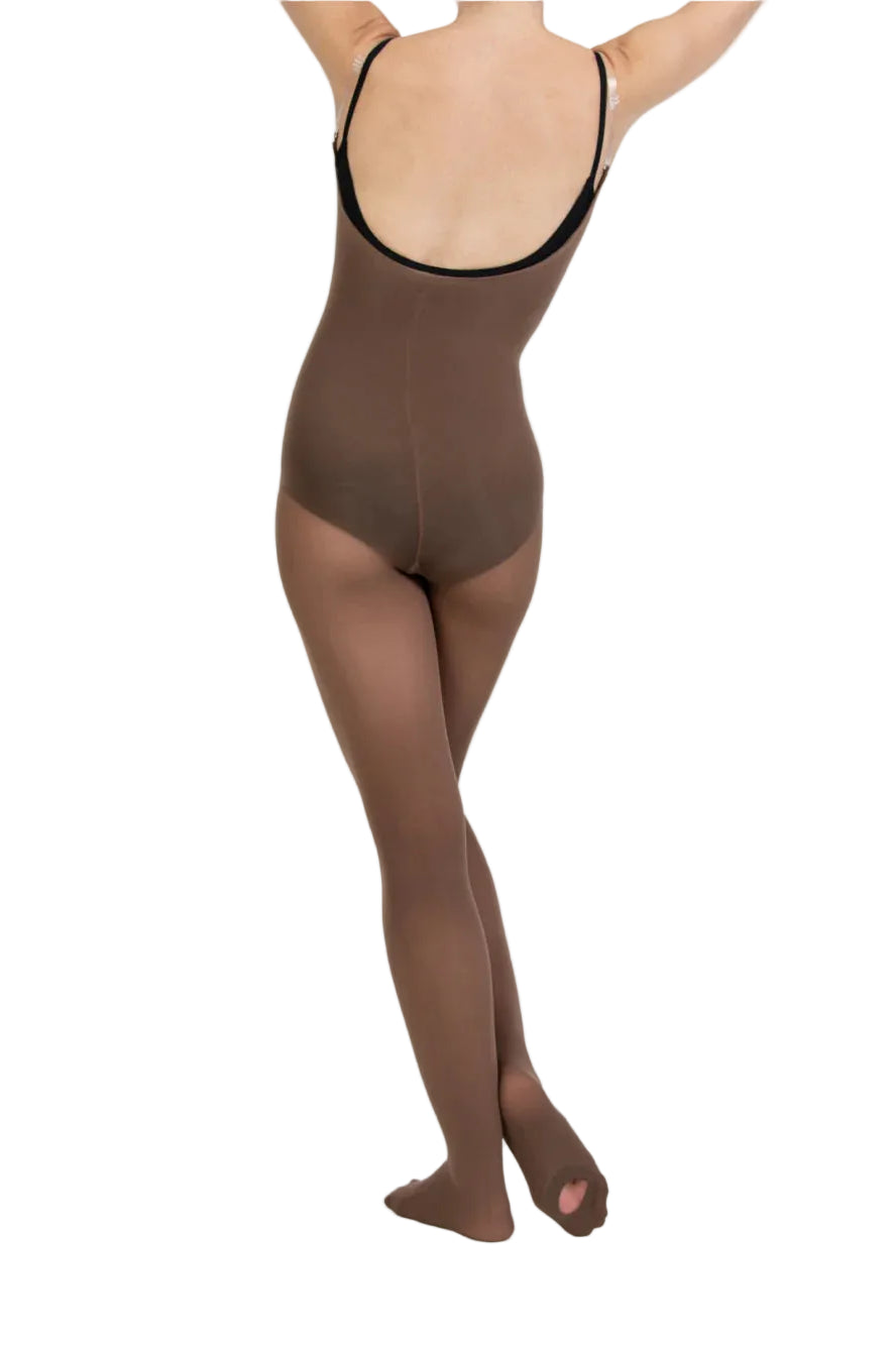 Clear Strap Body Tight Mocha back view