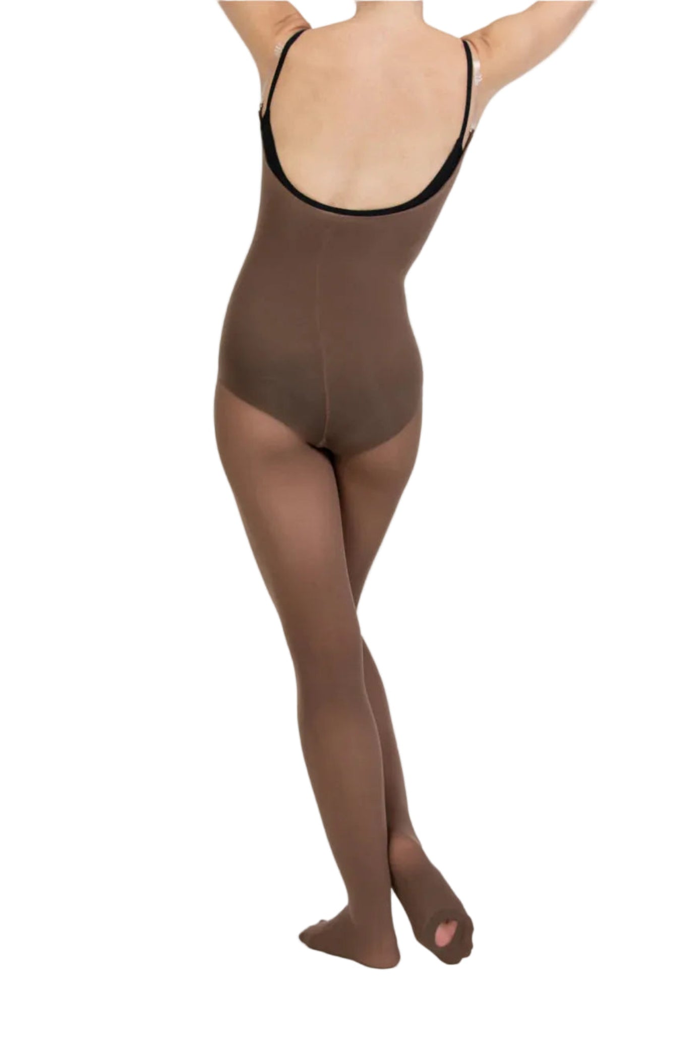 Clear Strap Body Tight Mocha back view