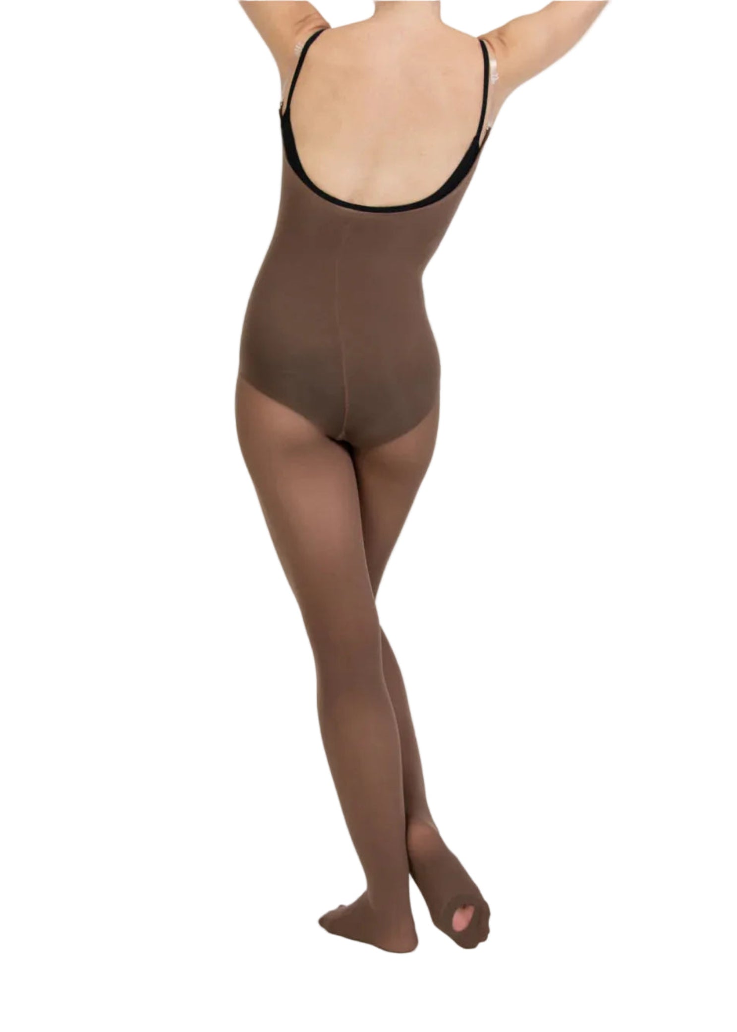Clear Strap Body Tight Mocha back view