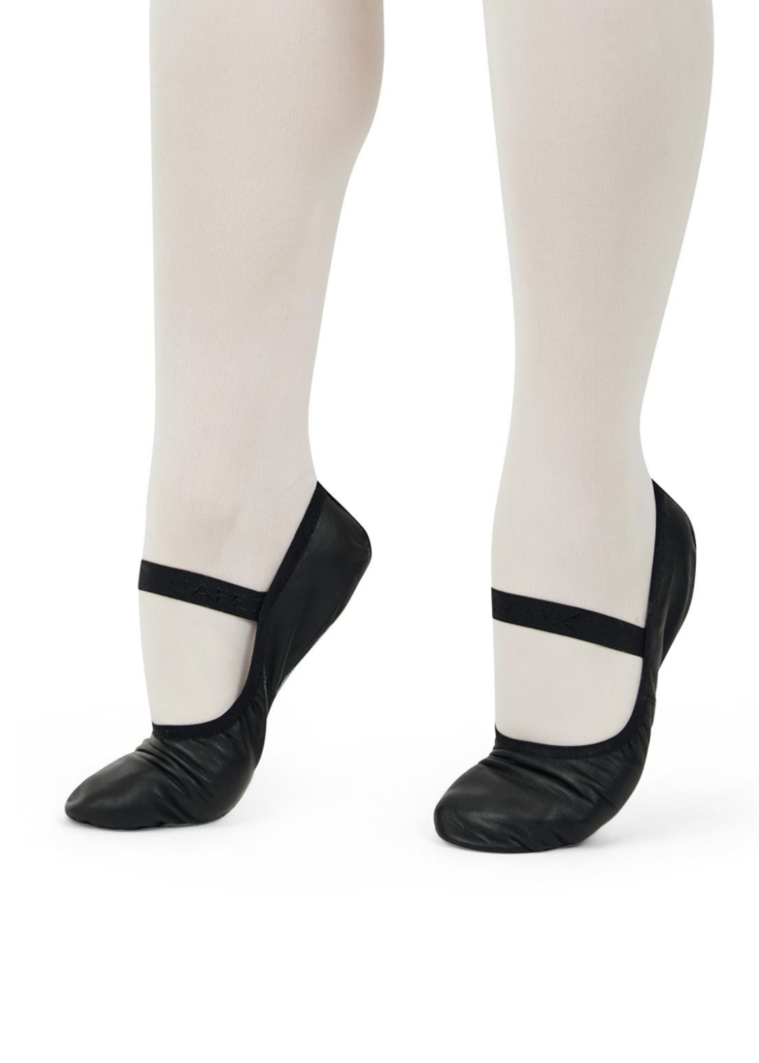 Lily Leather Ballet Shoe Black lifestyle view