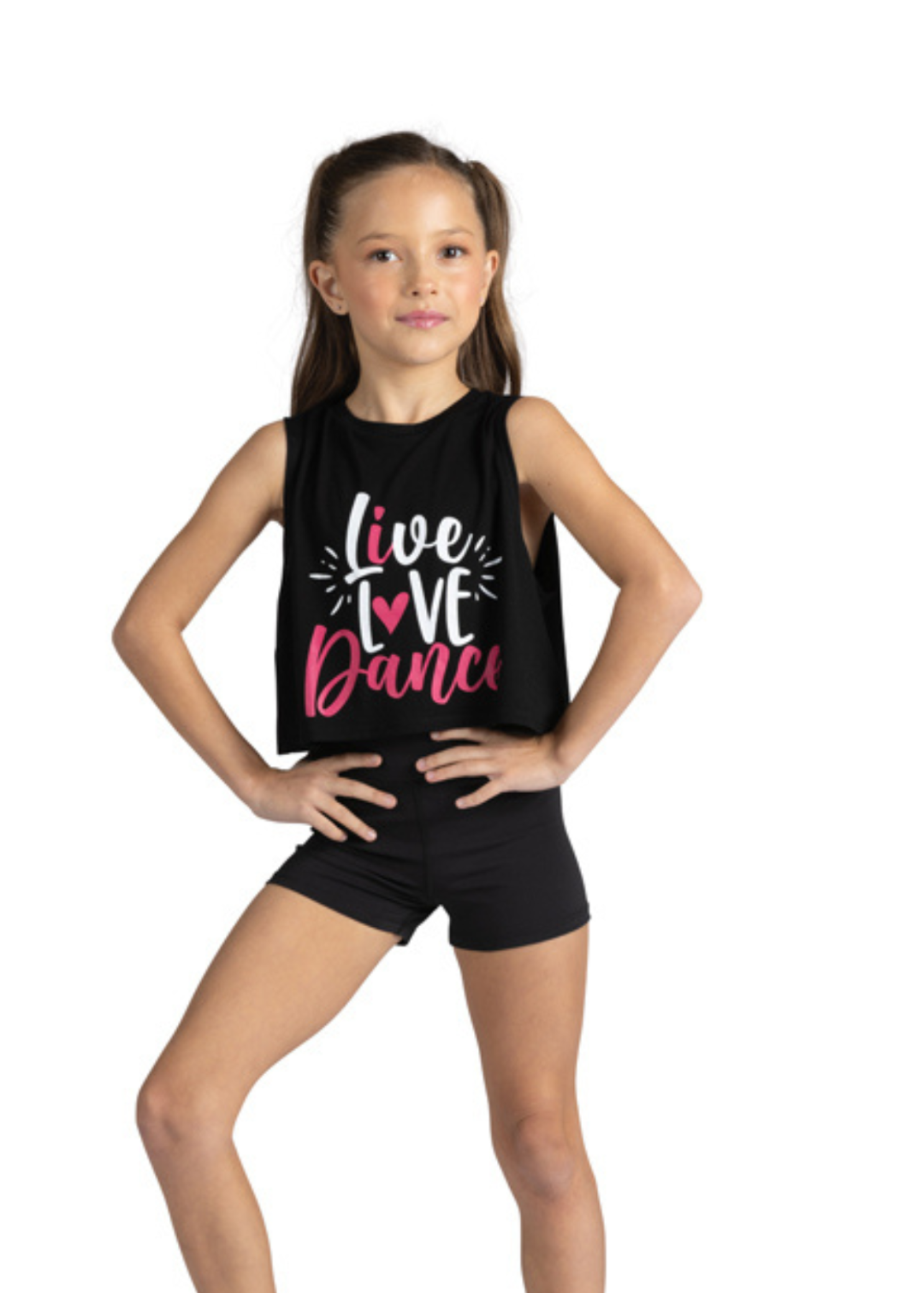 Live Love Dance Tank black/magenta