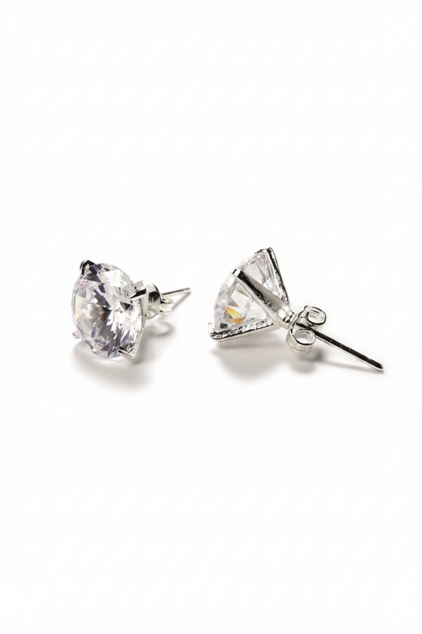 12mm CZ Stud Earrings