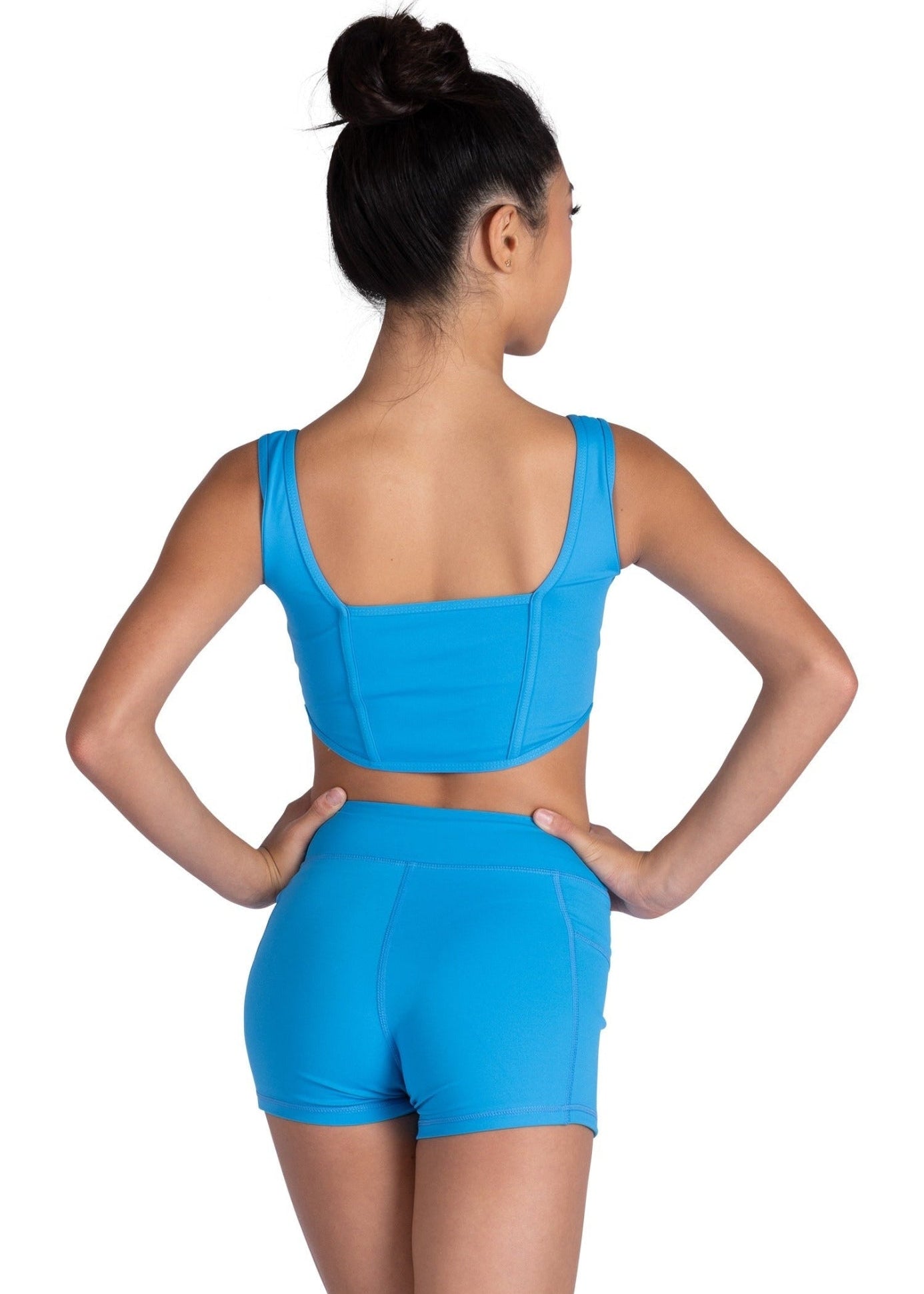 Corset Tank Top Caribbean Pop back view
