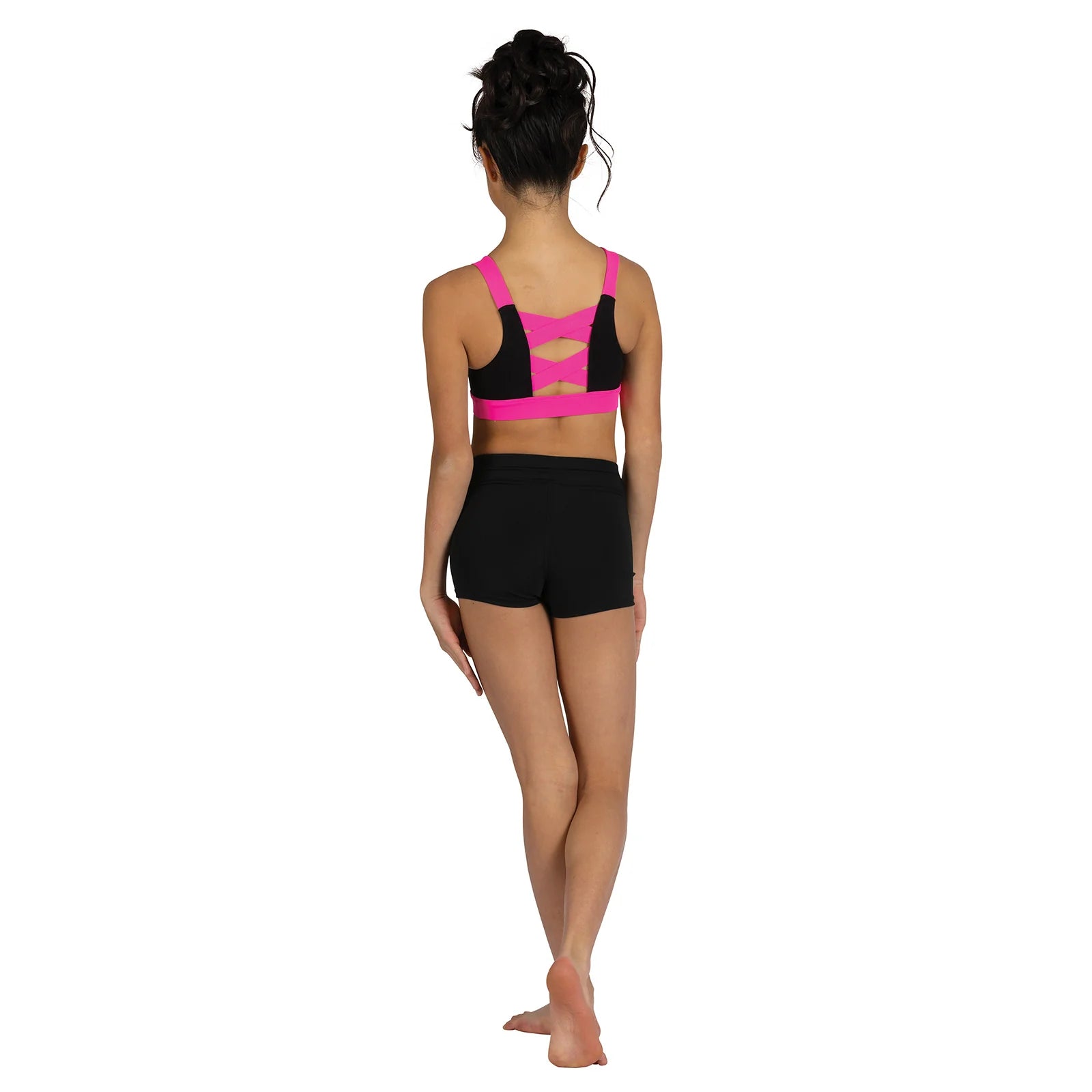 Dakota Top Black/Neon Pink back view