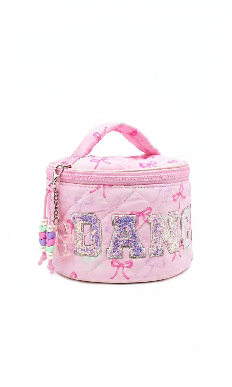 Dance Bow Round Glam Bag Pink side view