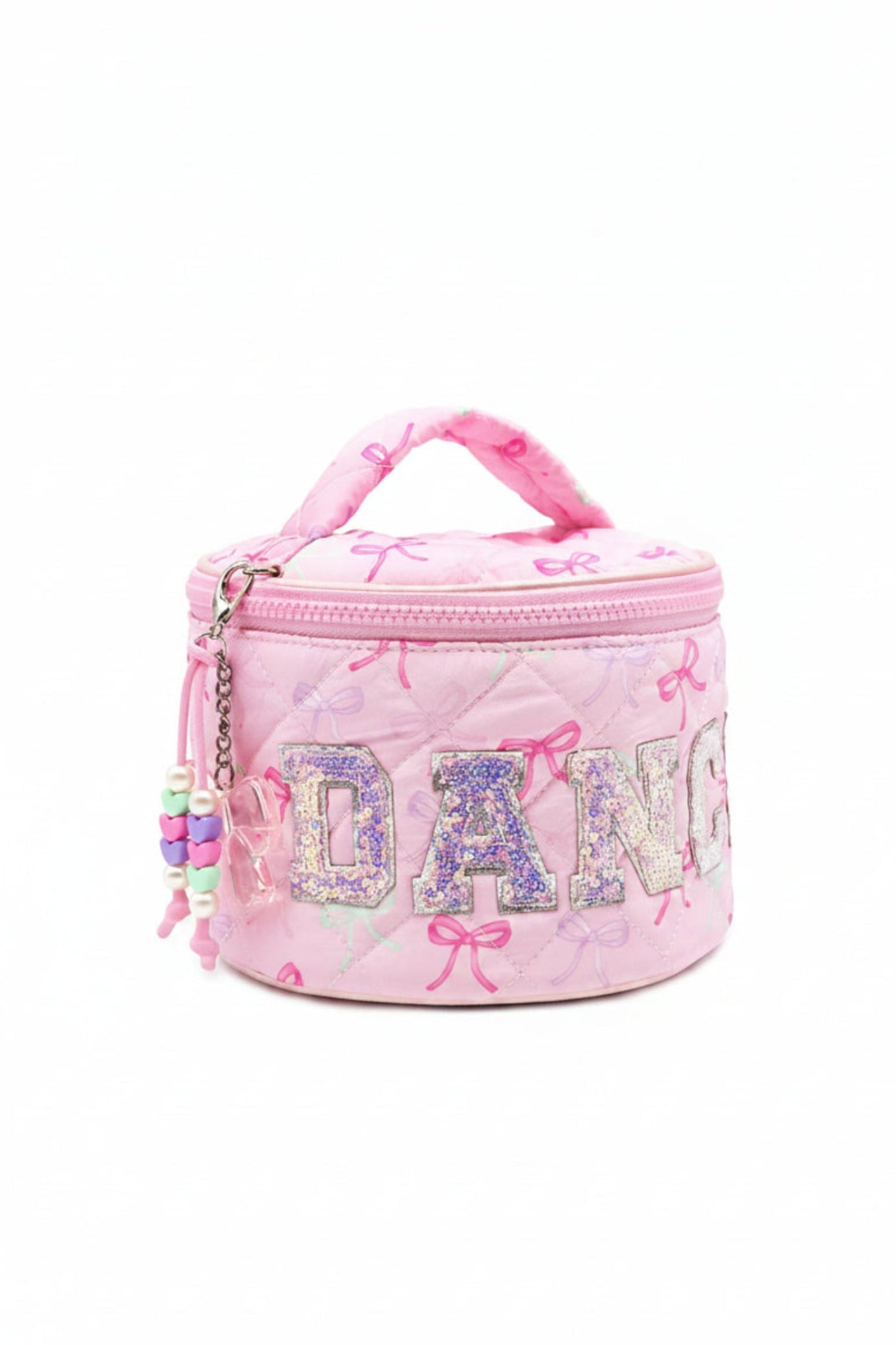 Dance Bow Round Glam Bag Pink side view
