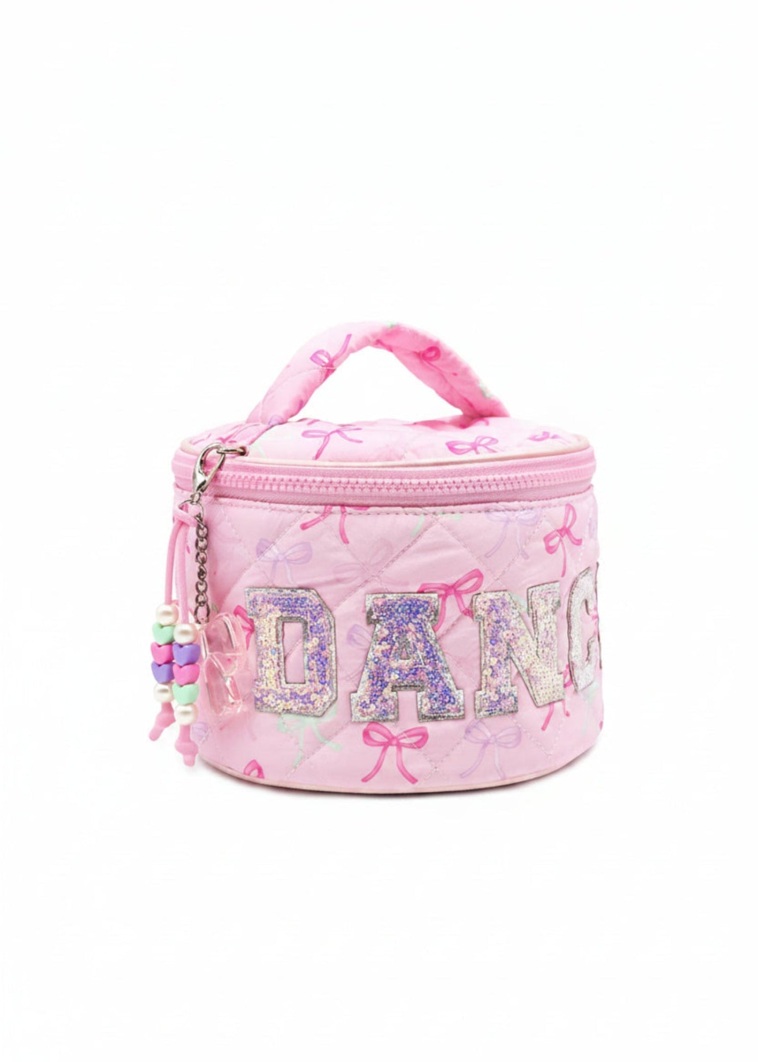 Dance Bow Round Glam Bag Pink side view