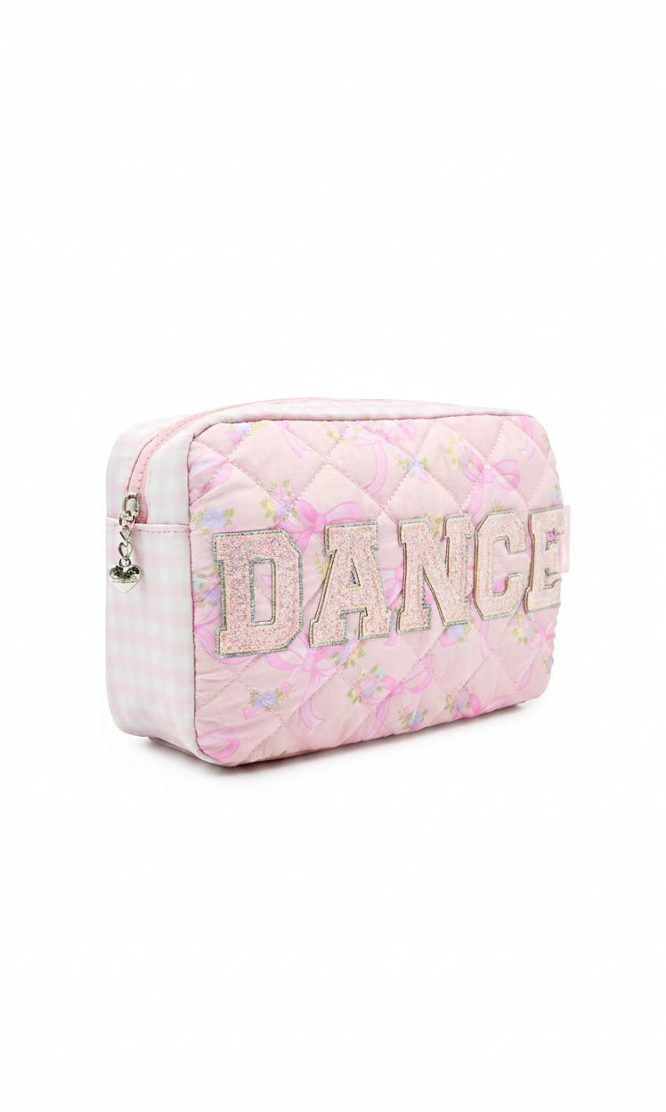 Dance Flower Bow Pouch Pink side view