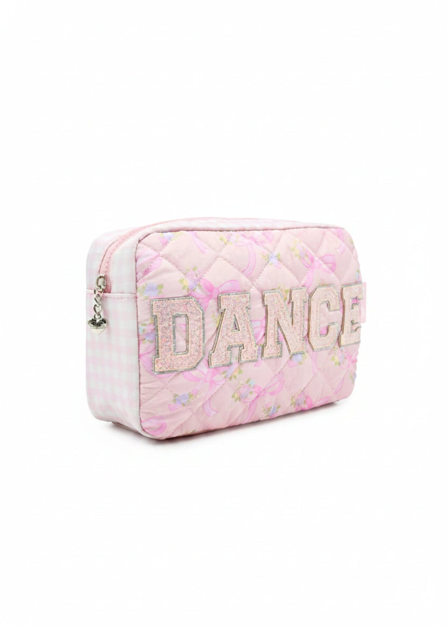 Dance Flower Bow Pouch Pink side view