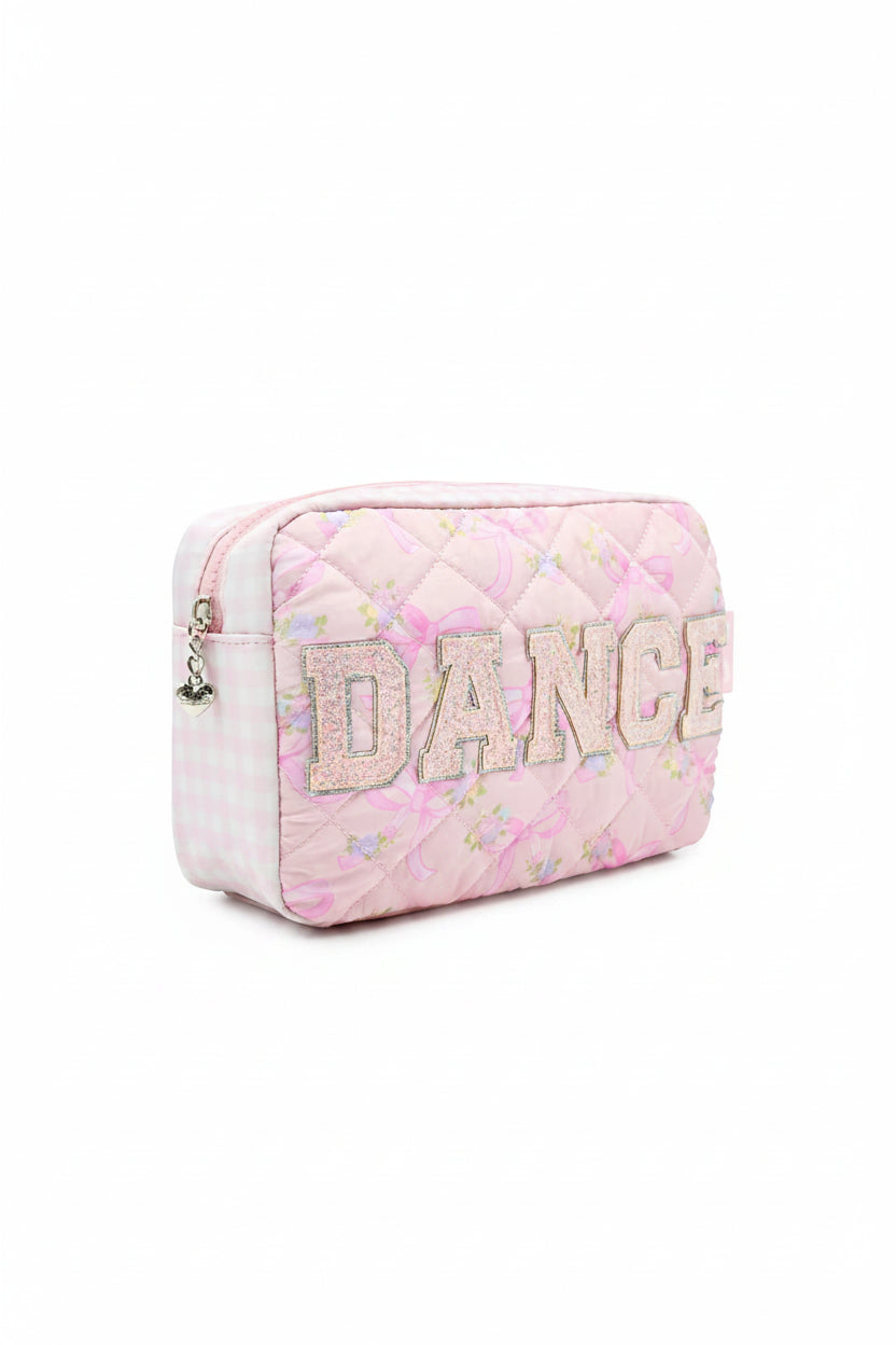 Dance Flower Bow Pouch Pink side view