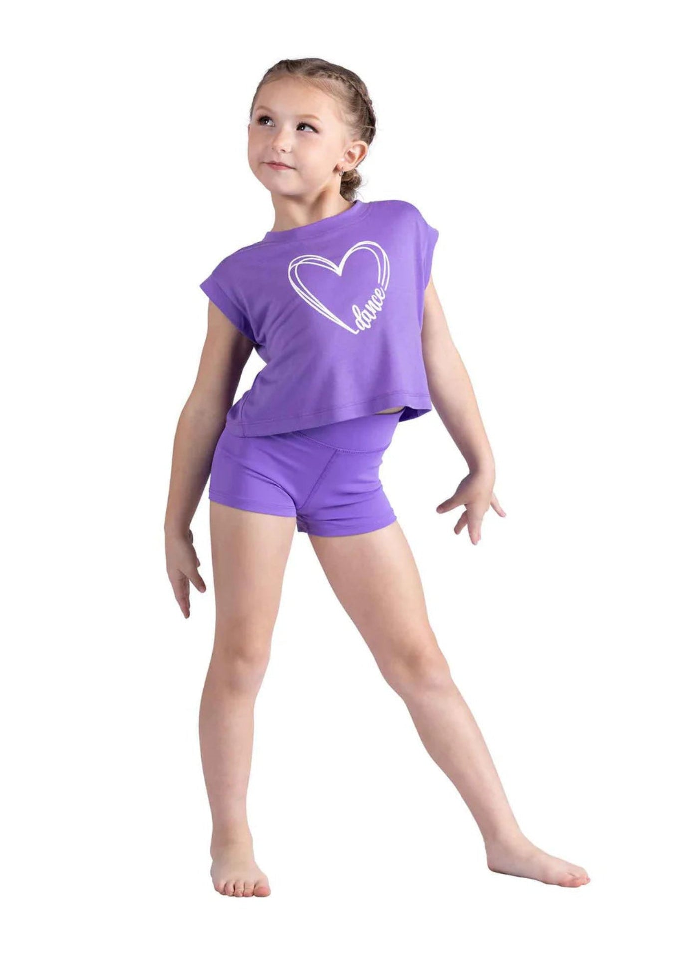Dance Heart Tee Lavender front view