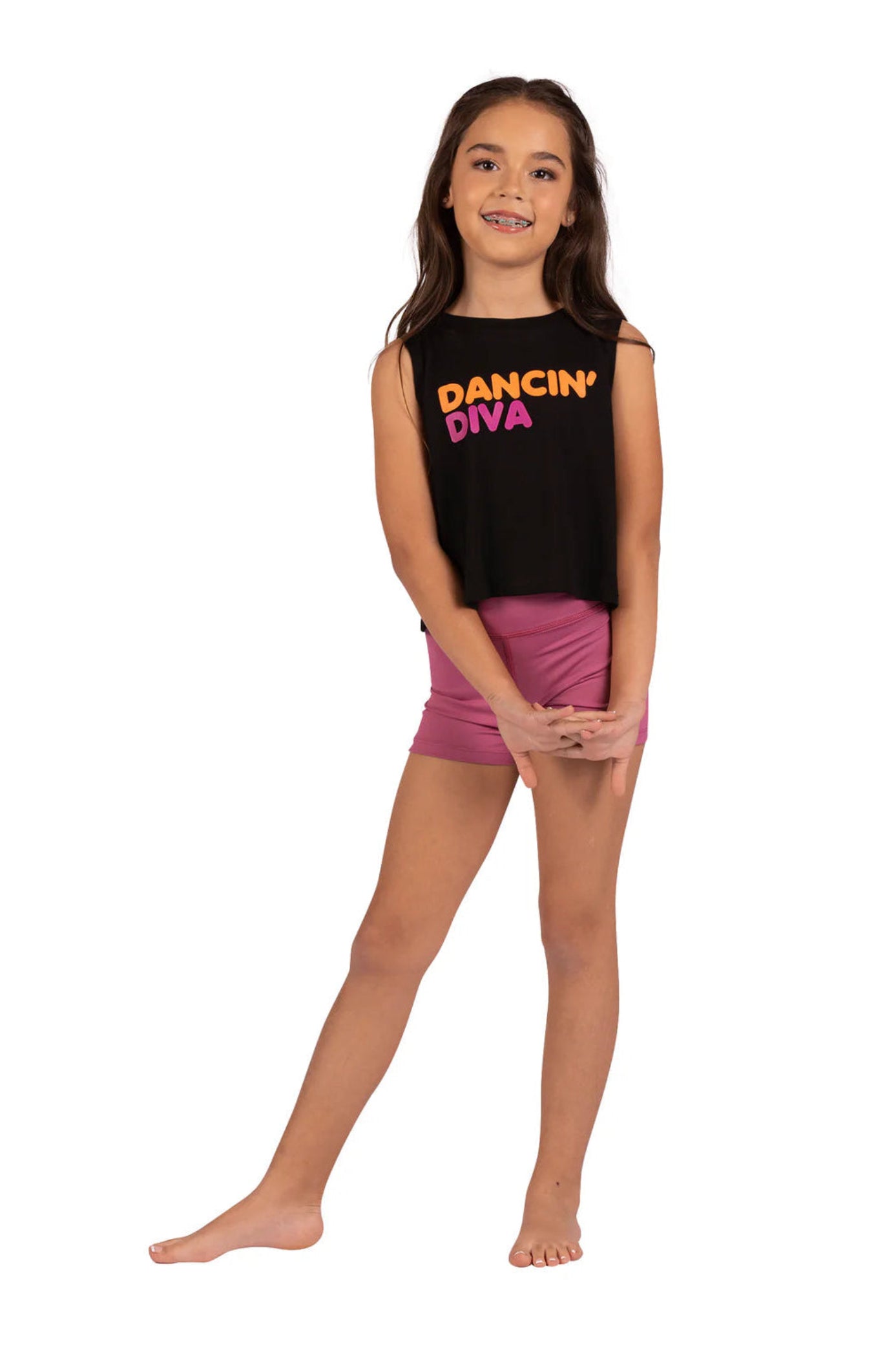 Dancin' Diva Top Black front view