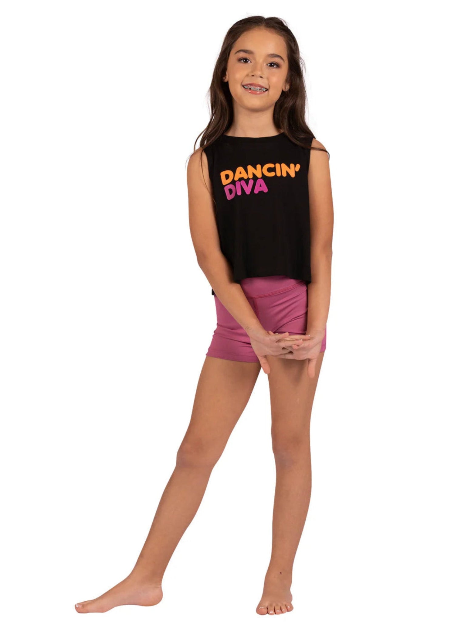 Dancin' Diva Top Black front view