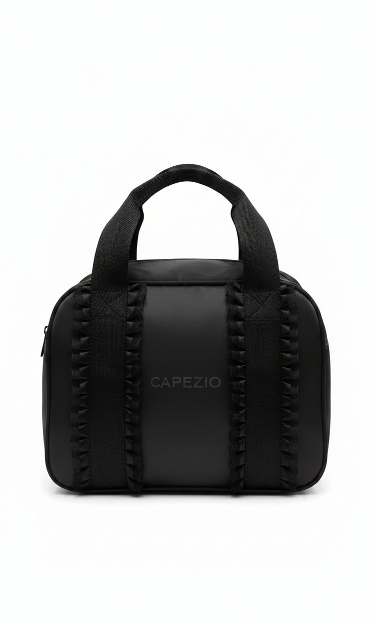 Eloise Ruffle Bag Black front view