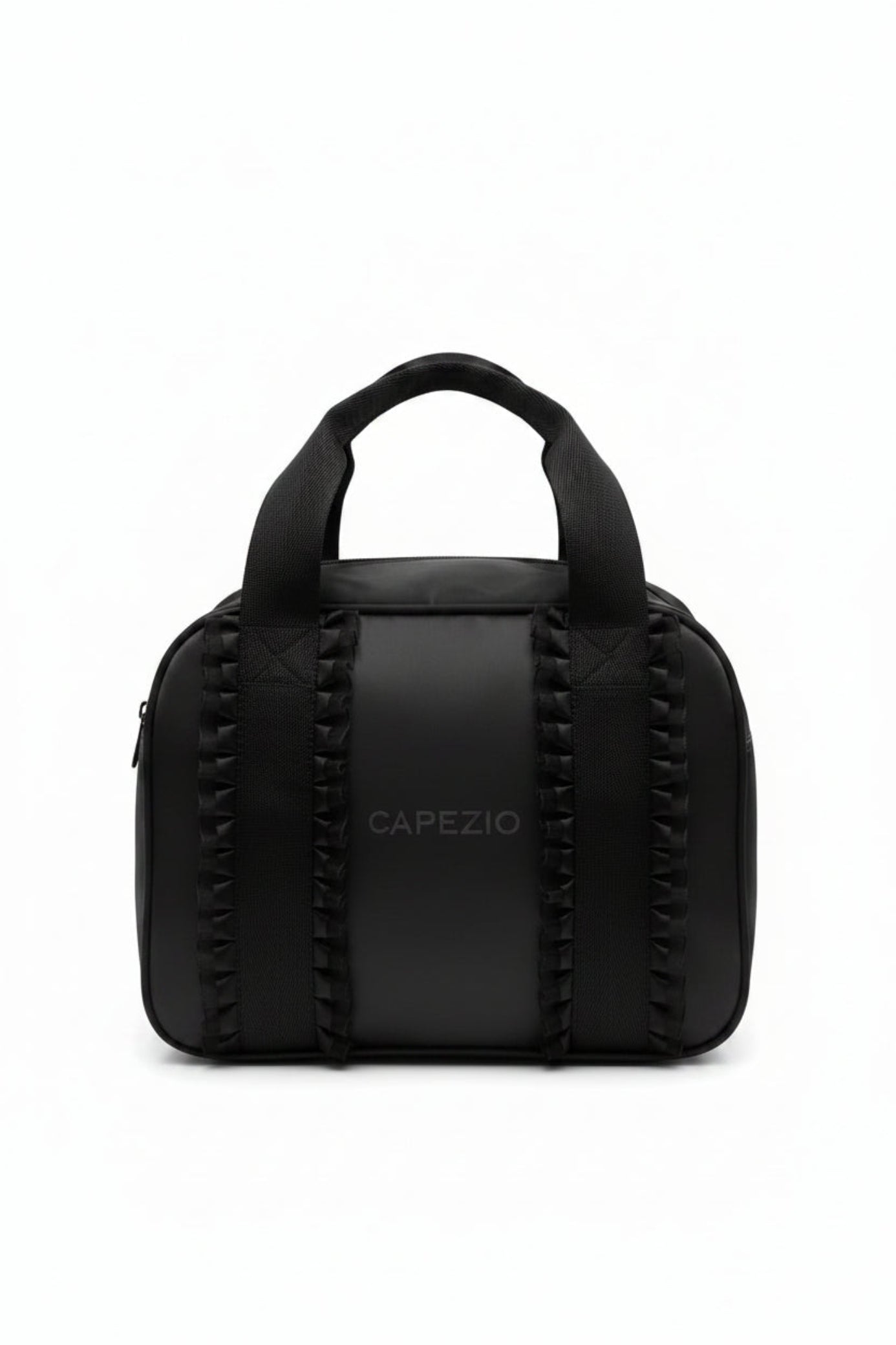 Eloise Ruffle Bag Black front view