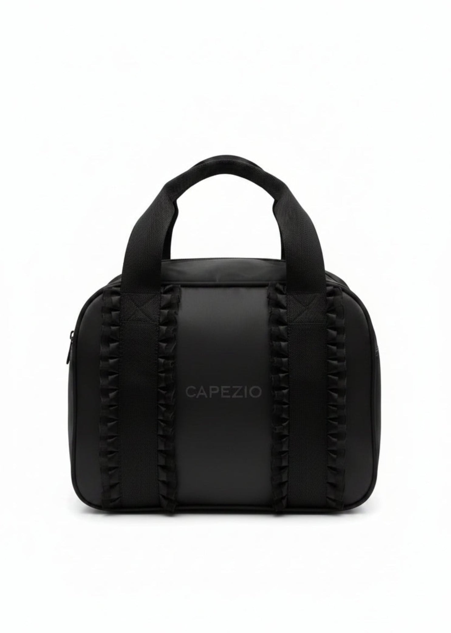 Eloise Ruffle Bag Black front view