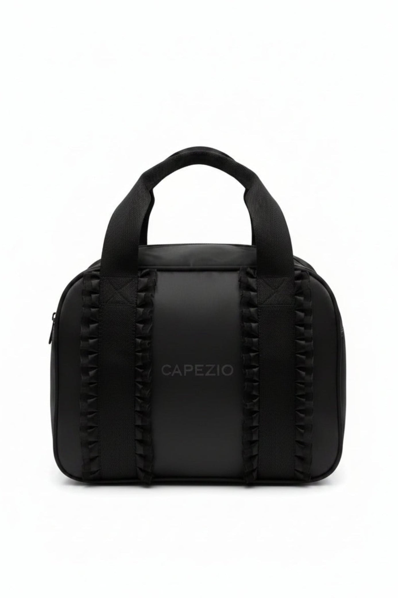 Eloise Ruffle Bag Black front view