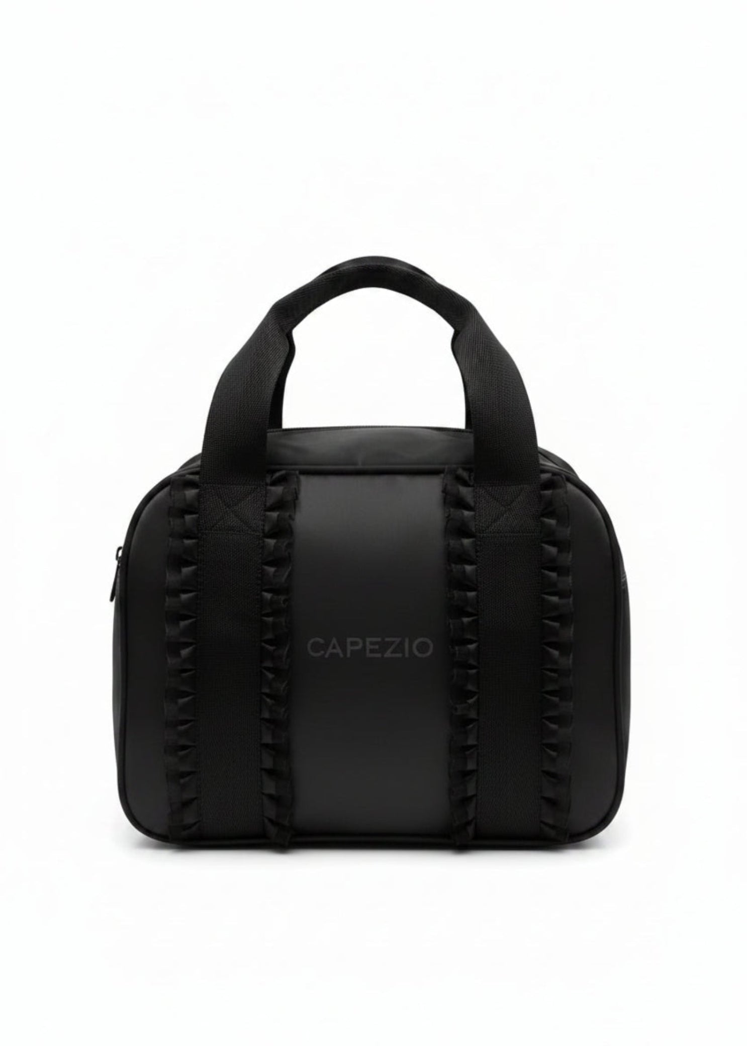 Eloise Ruffle Bag Black front view