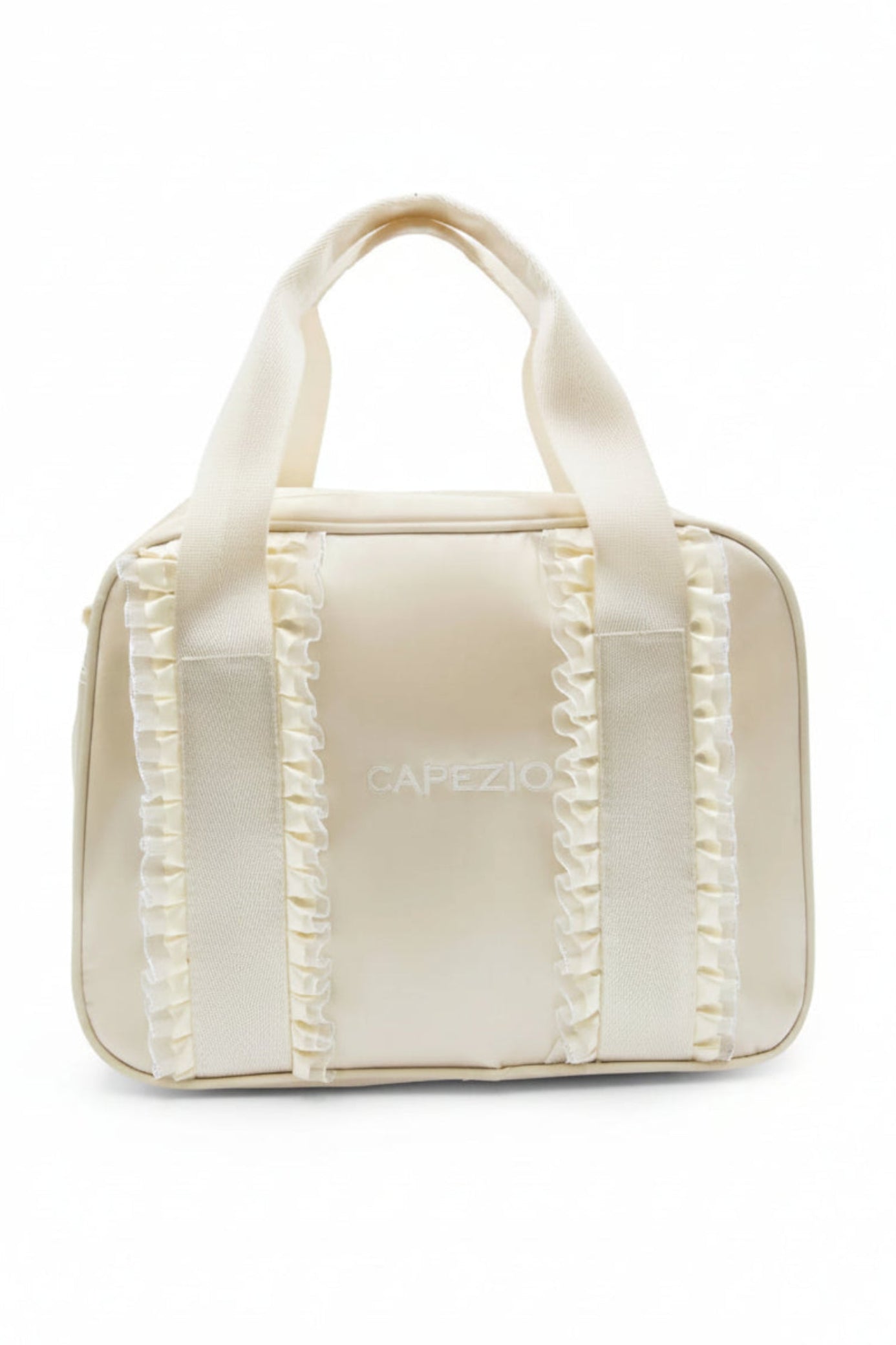 Eloise Ruffle Bag Oatmeal front view