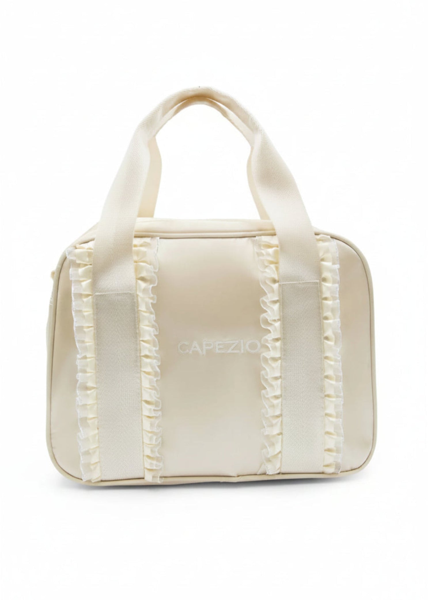 Eloise Ruffle Bag Oatmeal front view