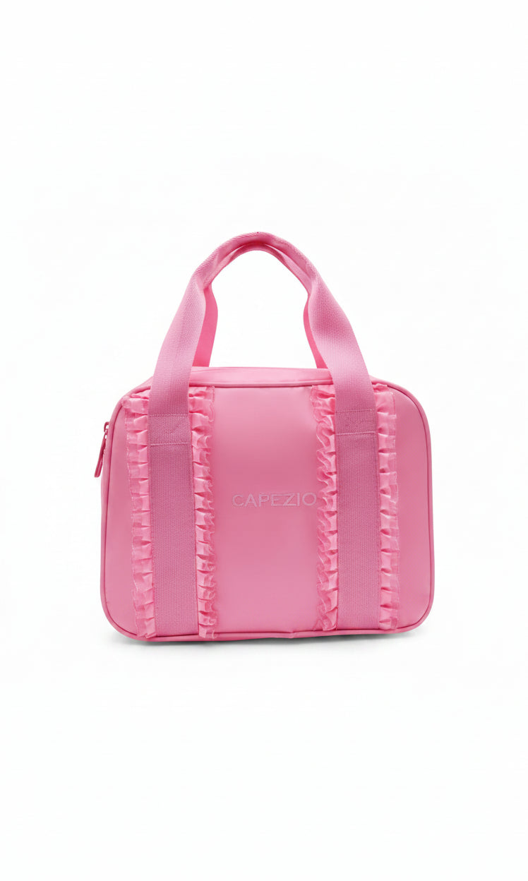 Eloise Ruffle Bag Pink front view
