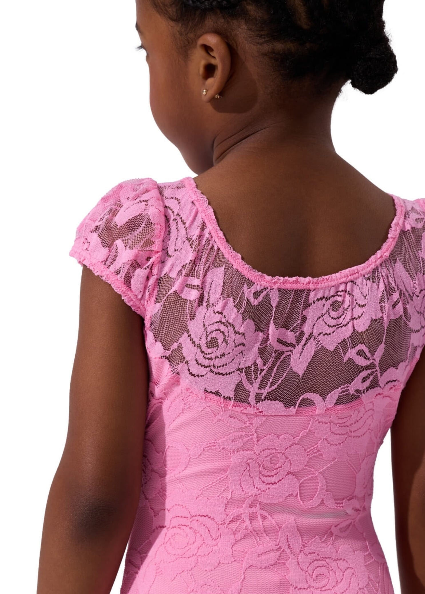 Elsie Leotard Rose Pink back view