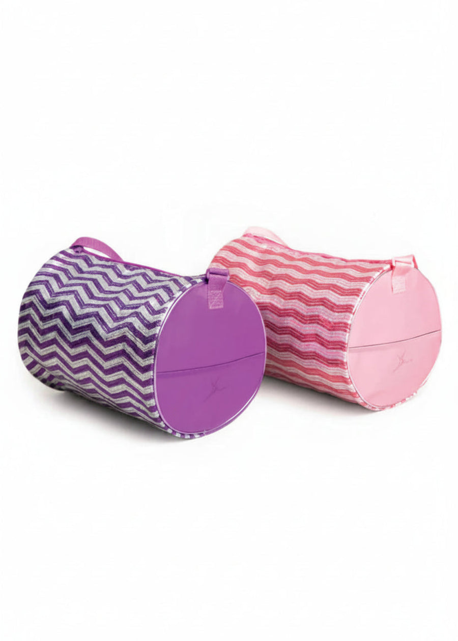 Fantasy Barrel Bag Purple and Pink front side view